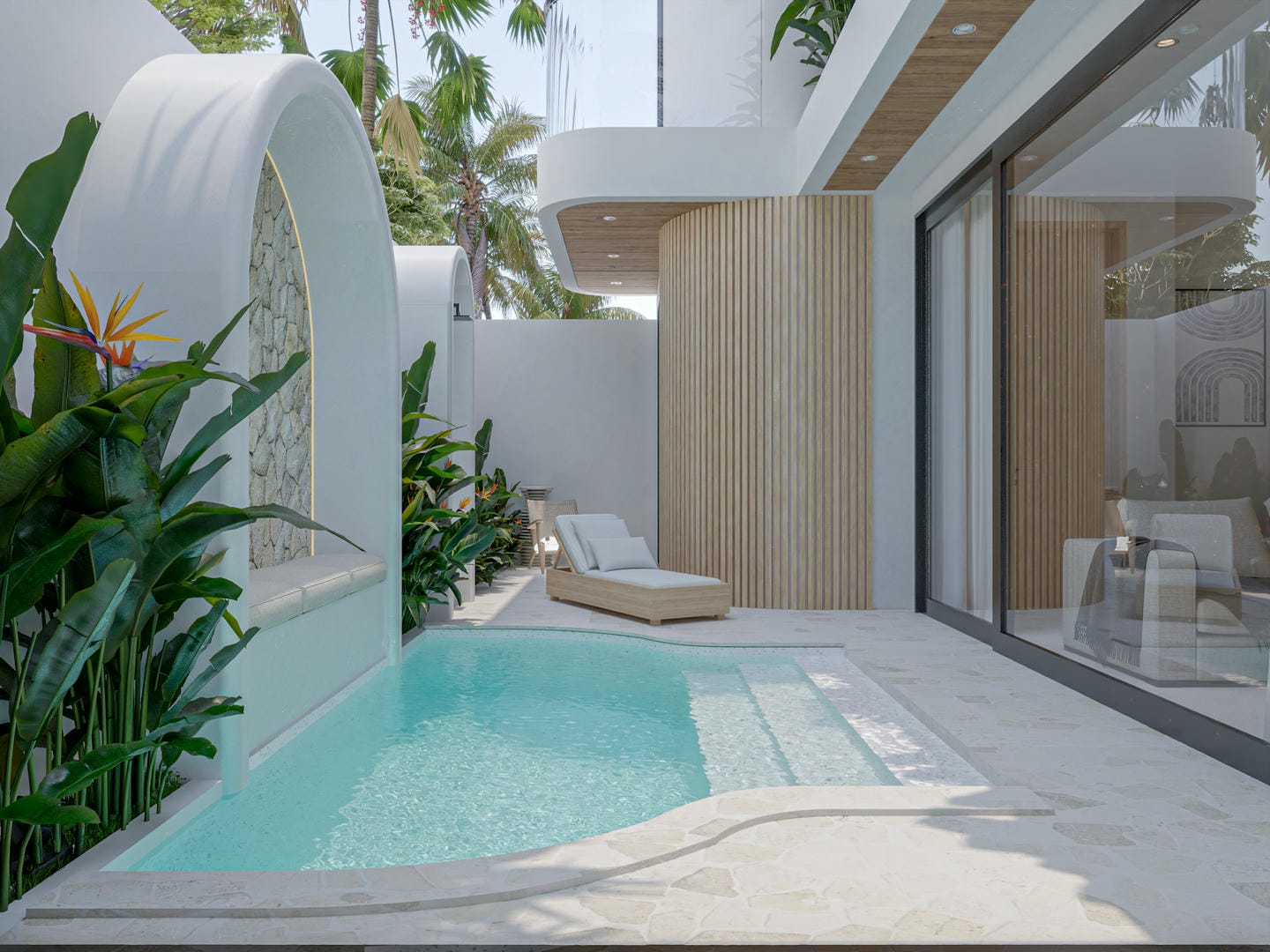 VOLCANO, JUNGLE AND RICEFIELD VIEWS 2 BEDROOM VILLA FOR SALE LEASEHOLD IN KEDUNGU BE-2104 